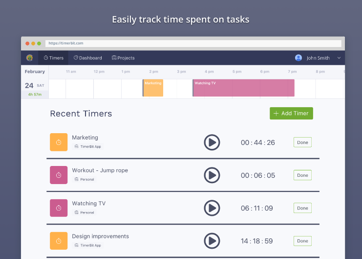 TimerBit – Cloud-based Time Tracking