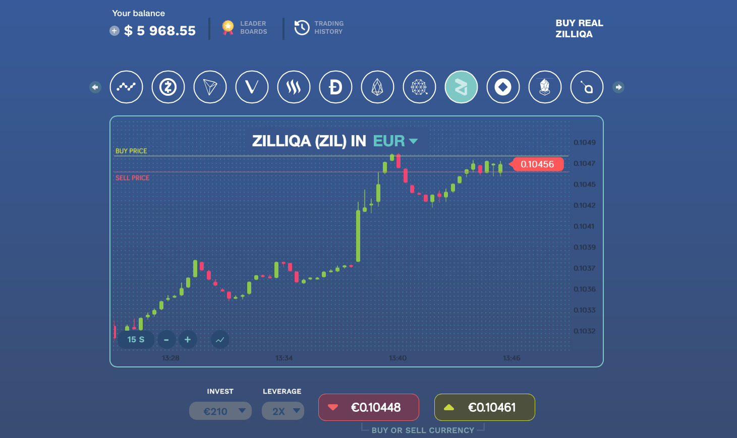 Bitcoin Flip Trading game