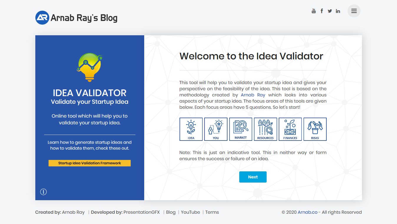 The Startup Idea Validator Tool