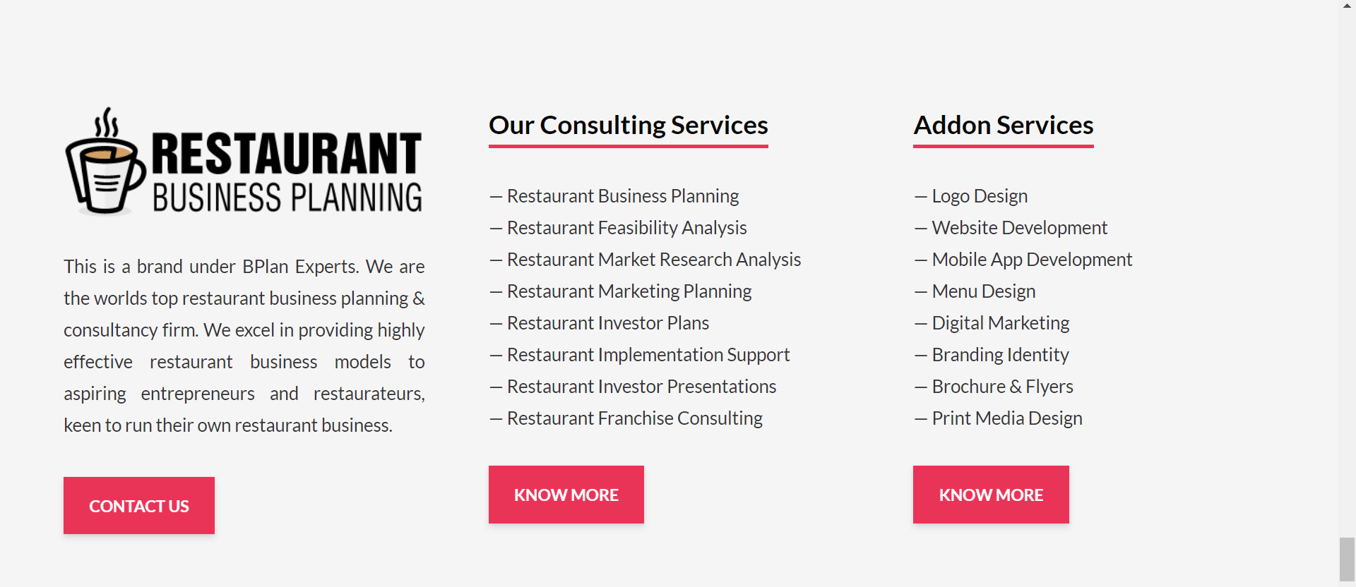 Restaurant Business Planning