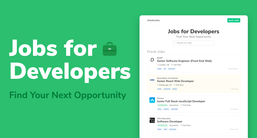 Jobs for Developers