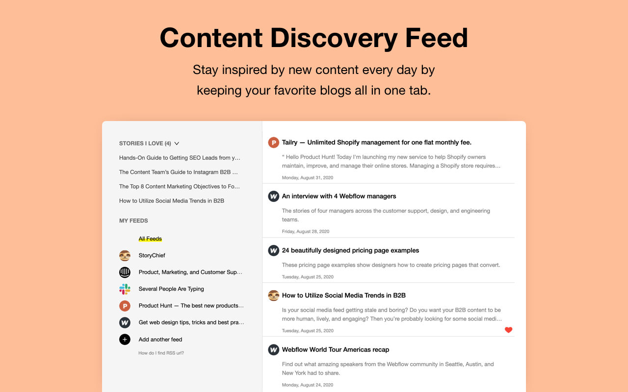 Content Discovery Feed