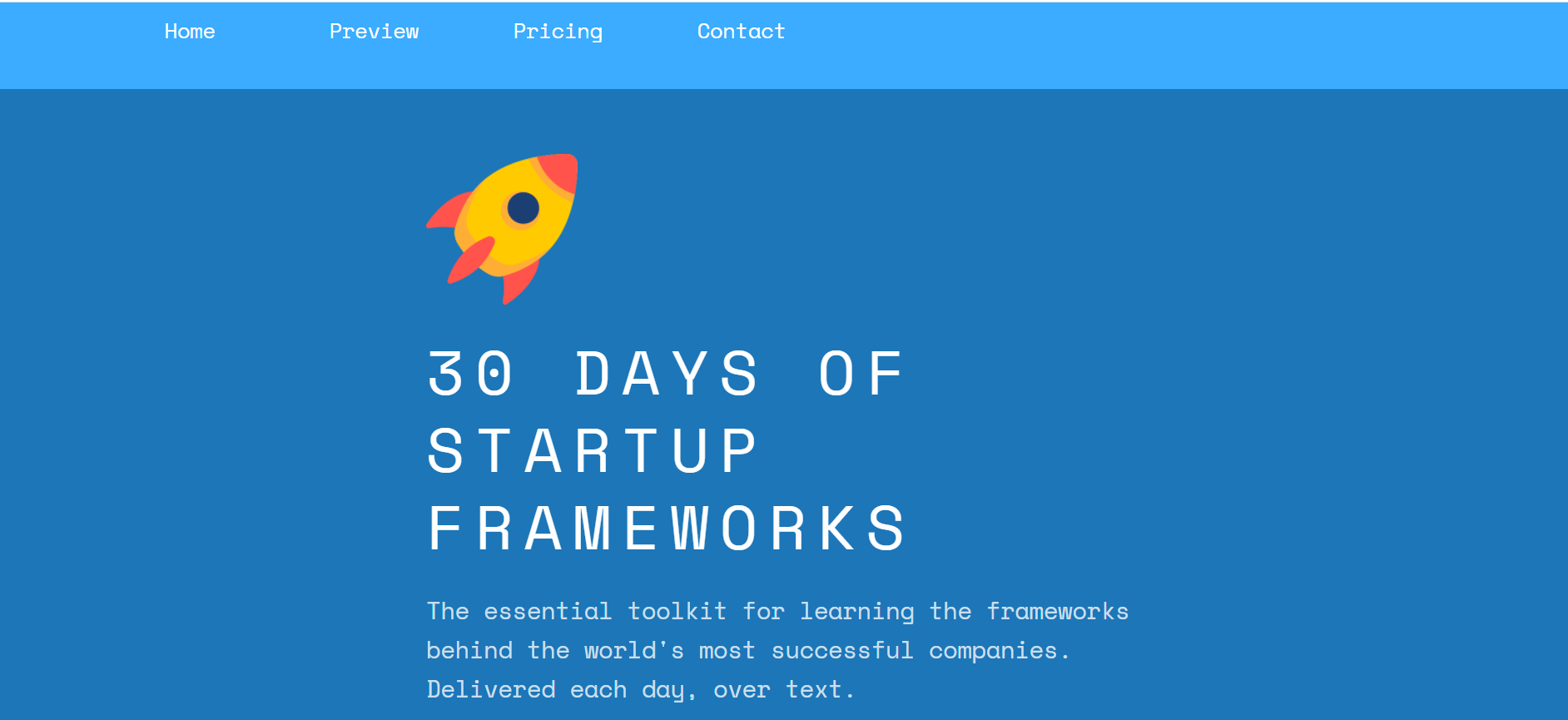 30 Days of Startup Frameworks