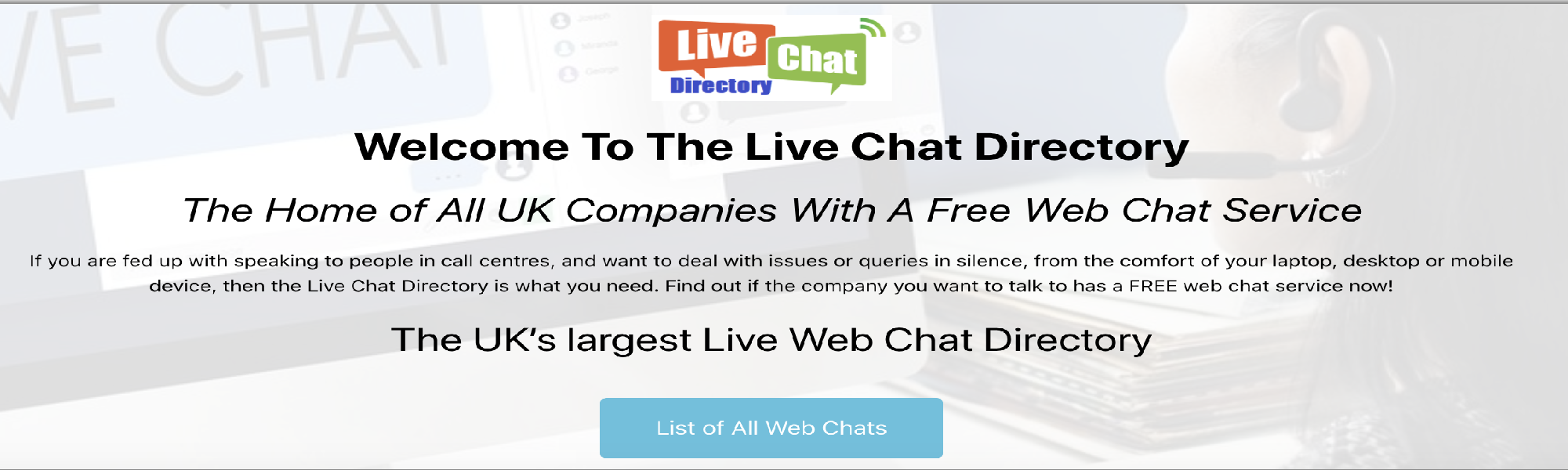 Live Chat Directory UK